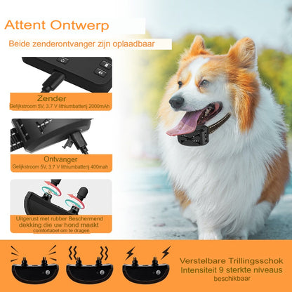 Draadloze Hondentrainingshalsband voor Virtuele Omheining