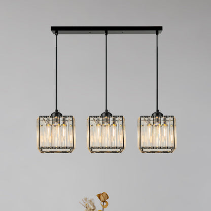 Black Multi-Head Glass Pendant
