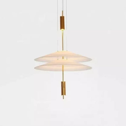 Sculptural multi-layer pendant lamp