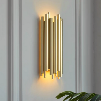 Modern Brass Tube Wall Light