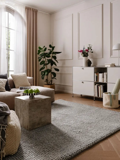 Handwoven wool rug Bubble