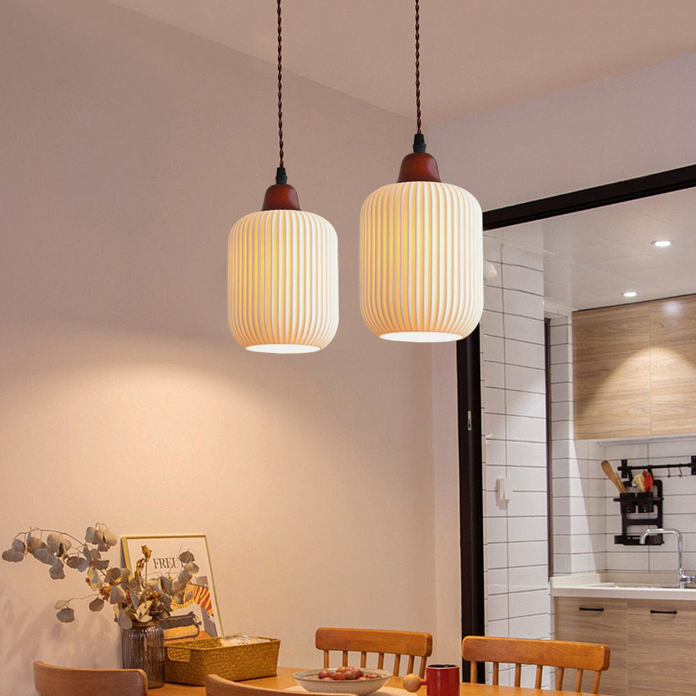 Handcrafted White Ceramic Light