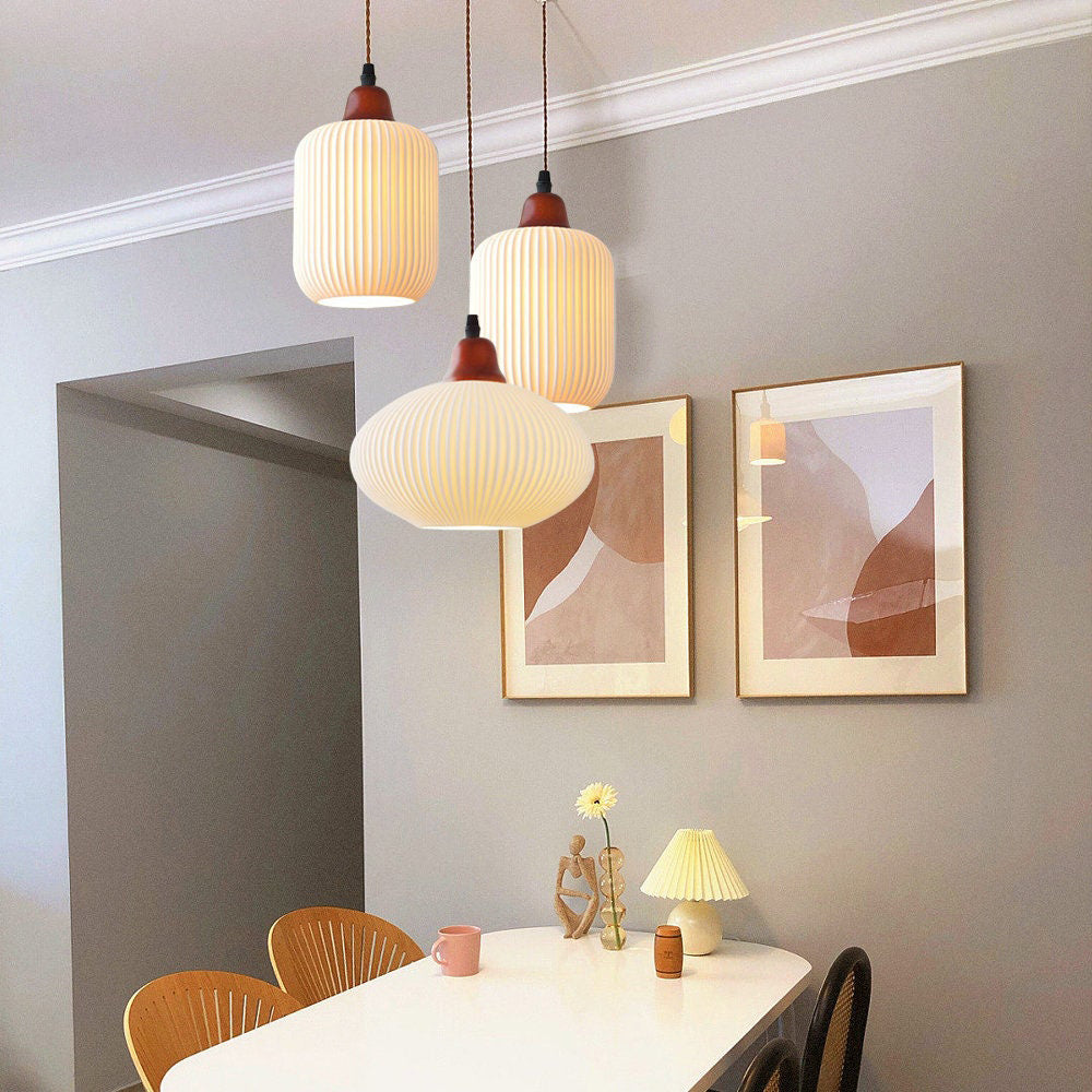 Handcrafted White Ceramic Light