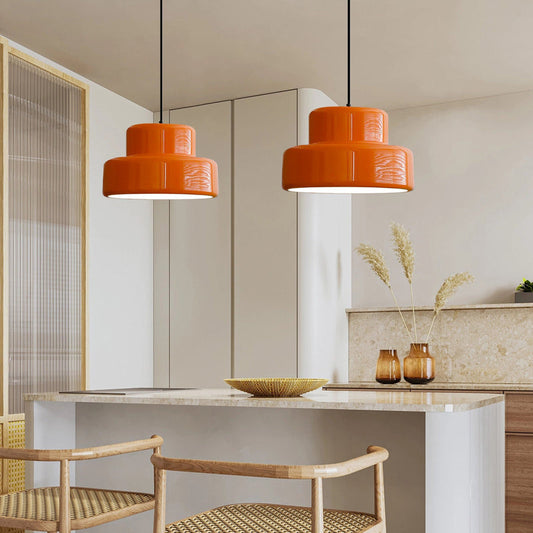 Bauhaus Orange Pendant Light