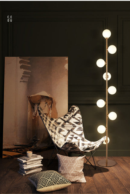 Decorative Glass Orb Floor Lamp
