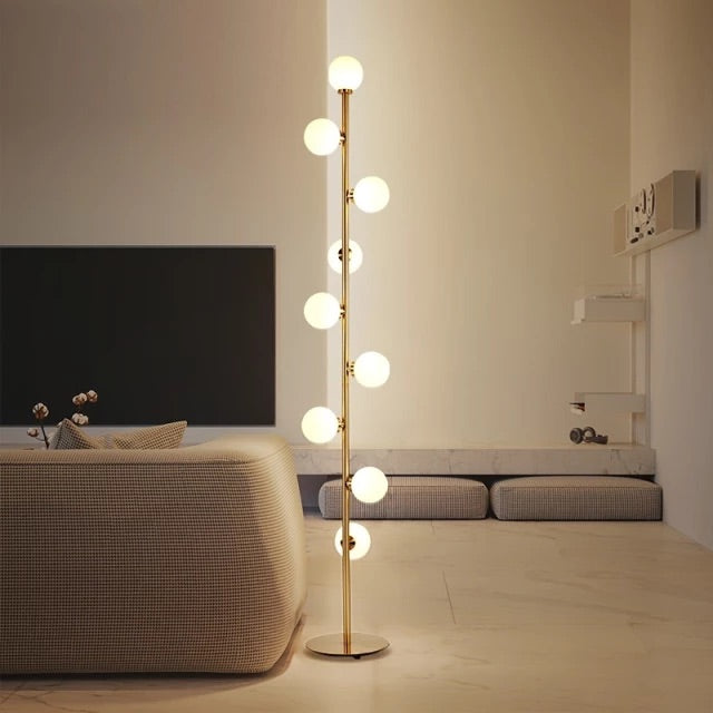 Decorative Glass Orb Floor Lamp