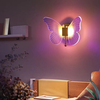 Modern Acrylic Butterfly Sconce