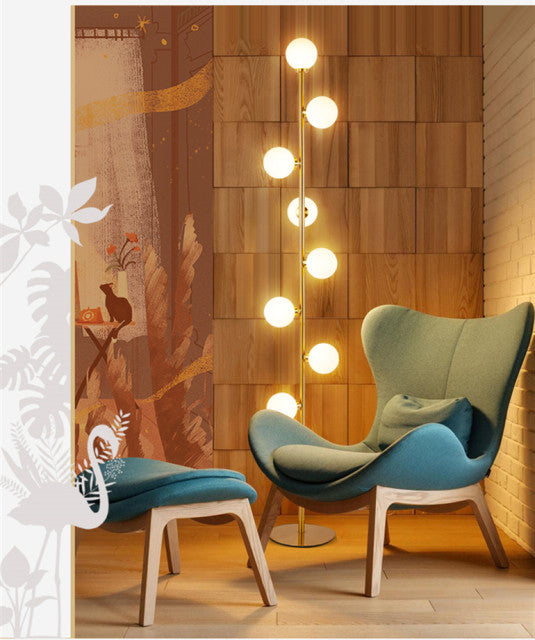 Decorative Glass Orb Floor Lamp