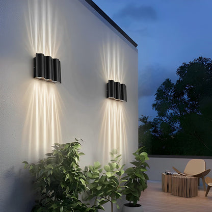 Ondaria Wave Aluminium Up Down Wall Light
