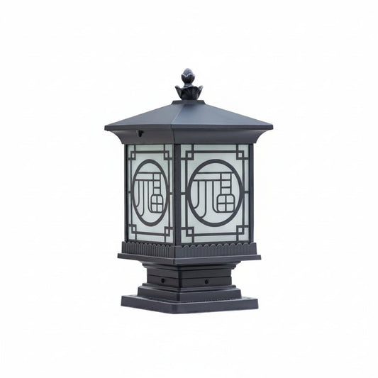 Zentari Art Deco Metal Lantern Pillar Light