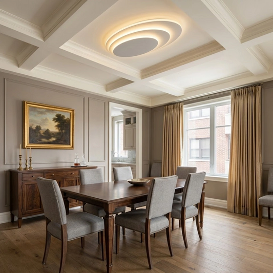 Layered Metal Flush Ceiling Light