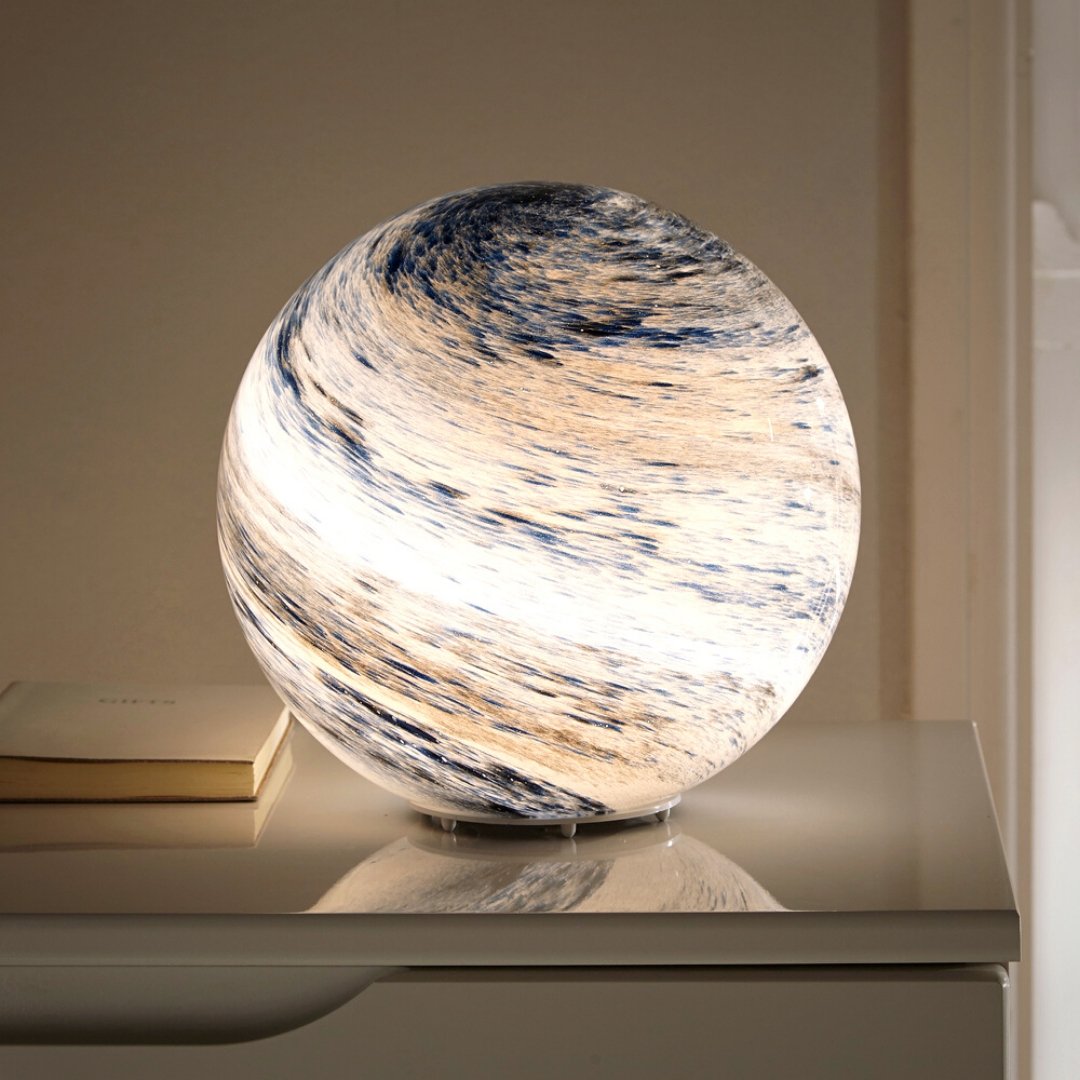Selenora Celestial Glass Moon Table Lamp