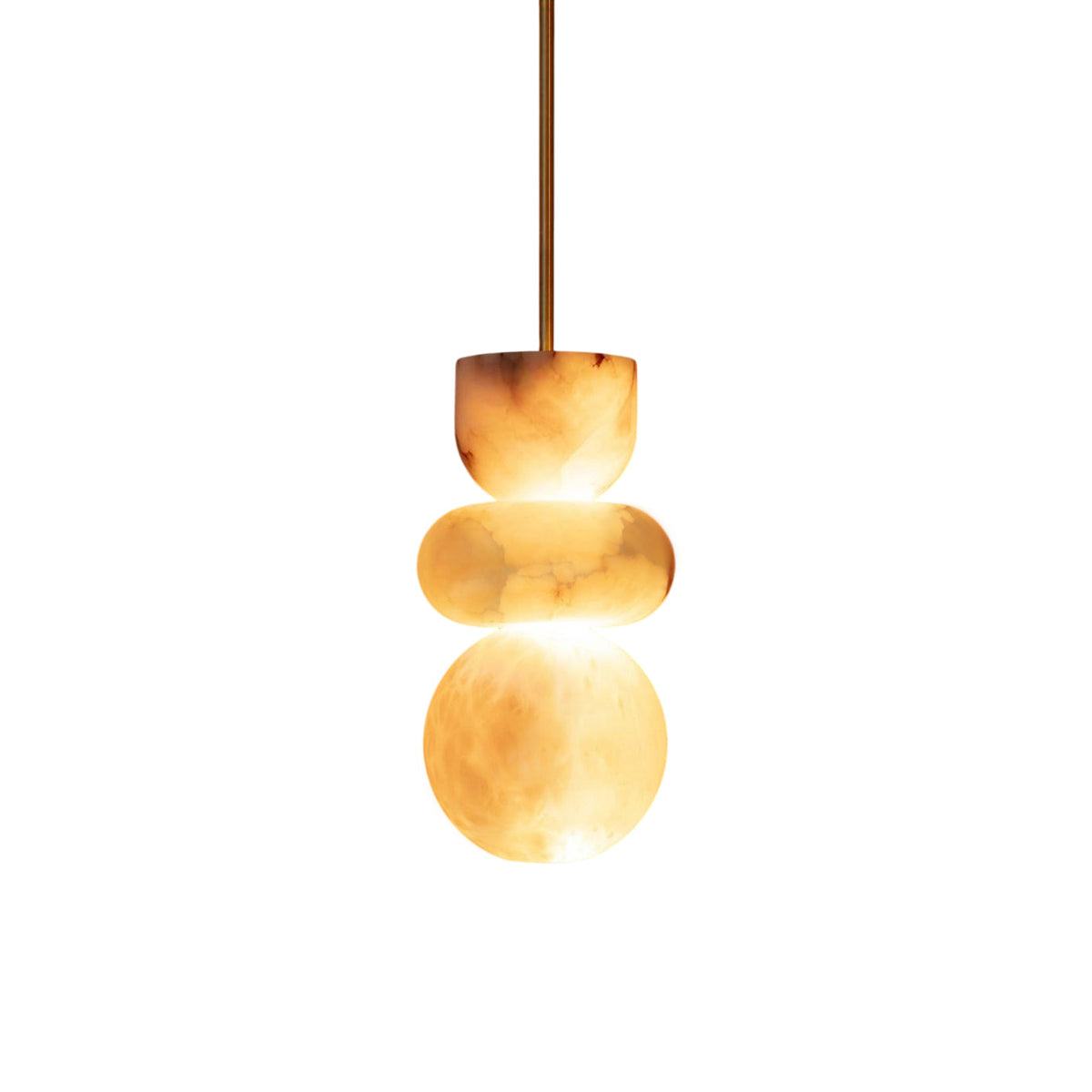 Stacked Alabaster Pendant Light