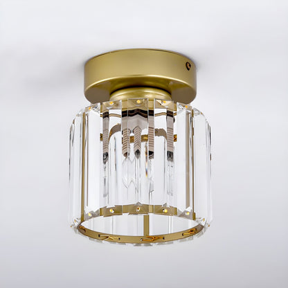 Orvella Minimalist Crystal Flush Ceiling Light