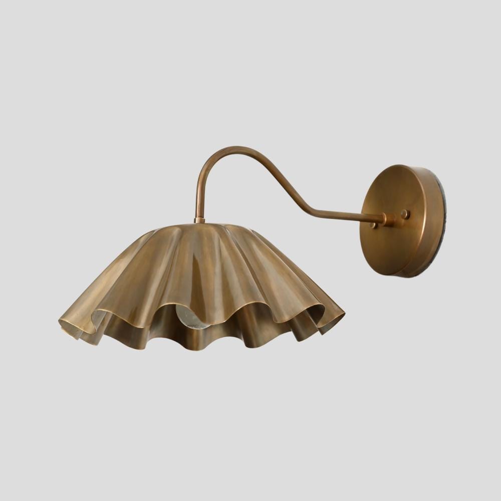 Ruffora Organic Brass Flower Wall Sconce