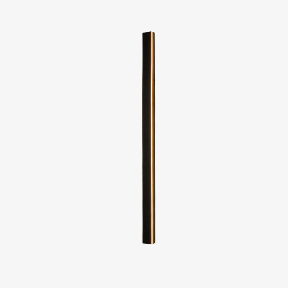 Veldrin Minimalist Slim Black Metal Outdoor Wall Light