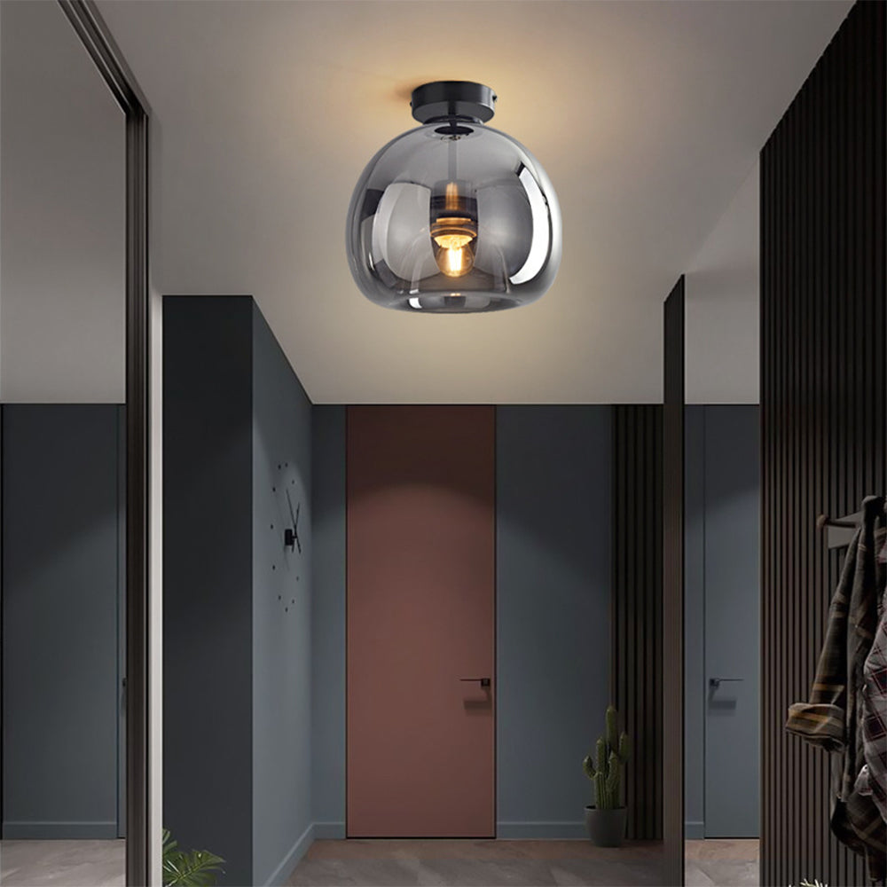 Velsora Modern Copper Glass Ceiling Light