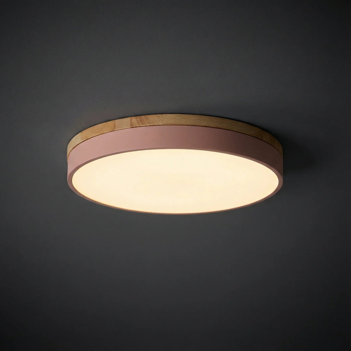 Lumbra Minimalist Wood Flush Ceiling Light