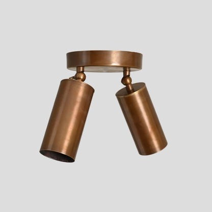 Duvessa Mid-Century Brass Twin Spot Ceiling Light