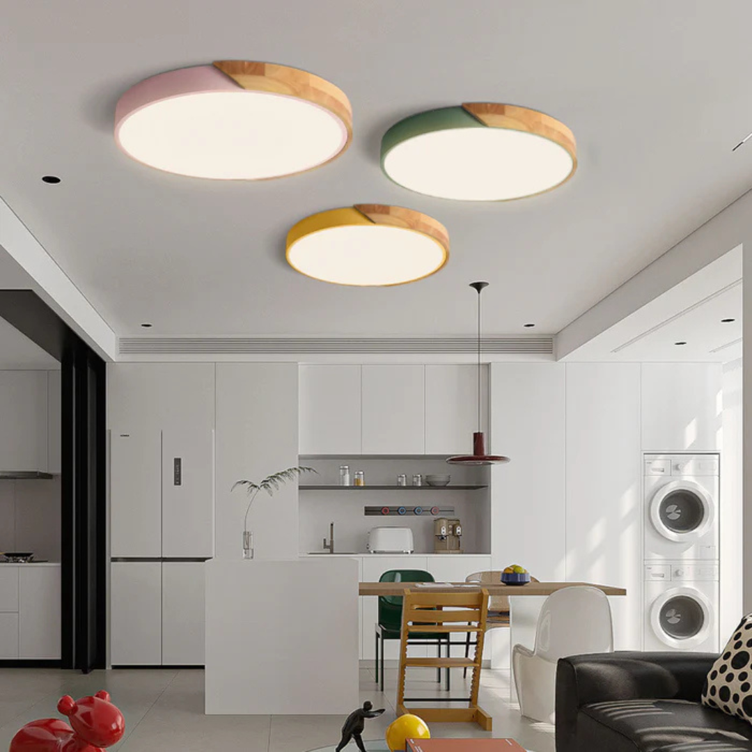 Skalvi Scandinavian Wood Ceiling Light