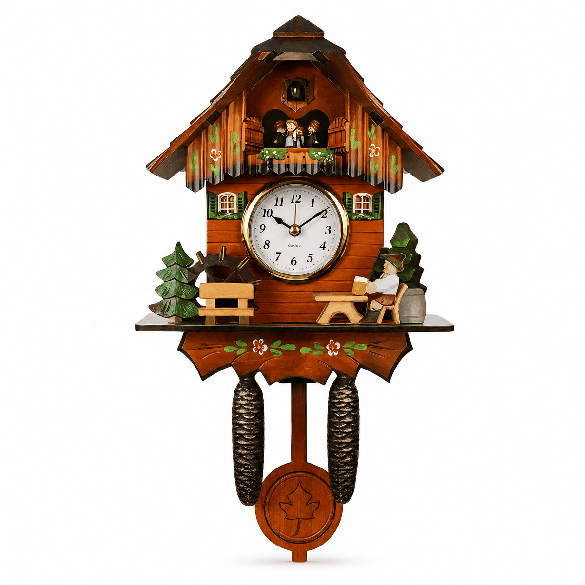 Corlinda Rustic Wood Cuckoo Clock