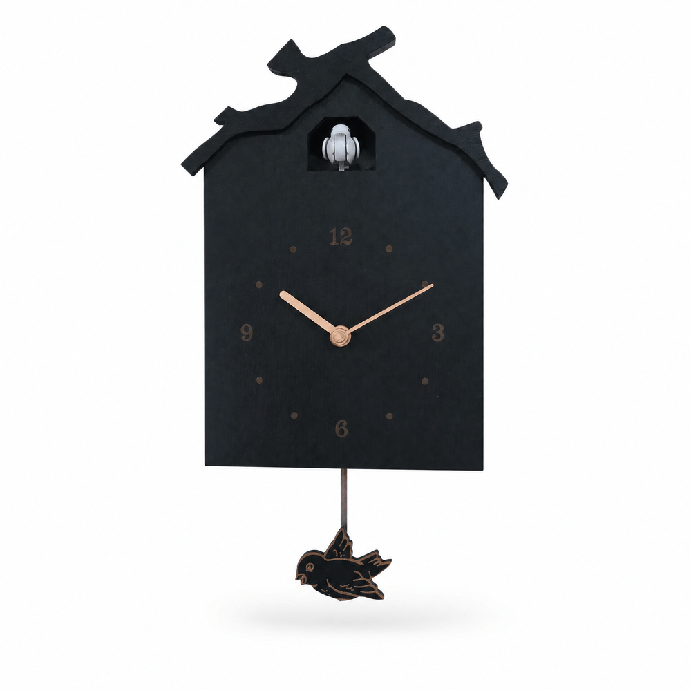 Dunmere Minimalist Wood Pendulum Cuckoo Clock