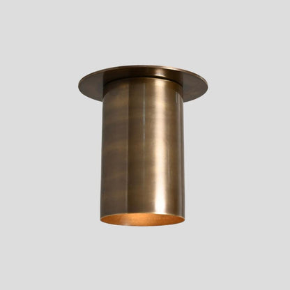 Tubrino Minimalist Brass Cylinder Ceiling Spotlight