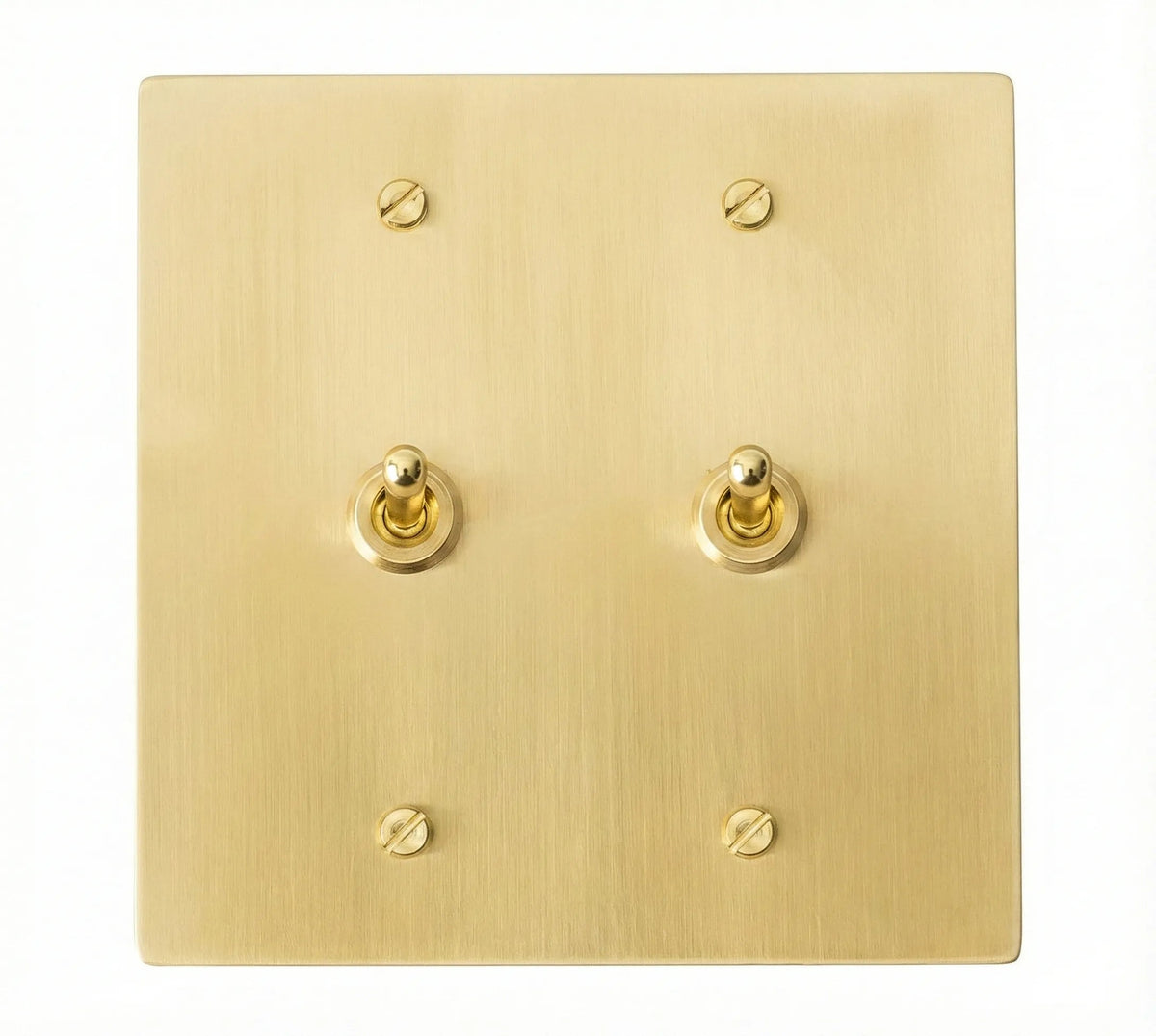 Aldrevo Vintage Brass 2-Gang Toggle Switch