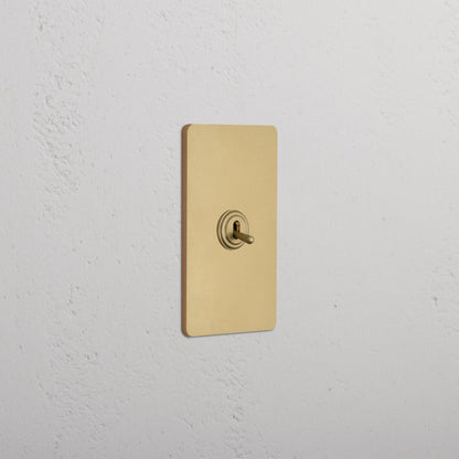 Tavrelo Minimalist Brass Double Pole Toggle Switch