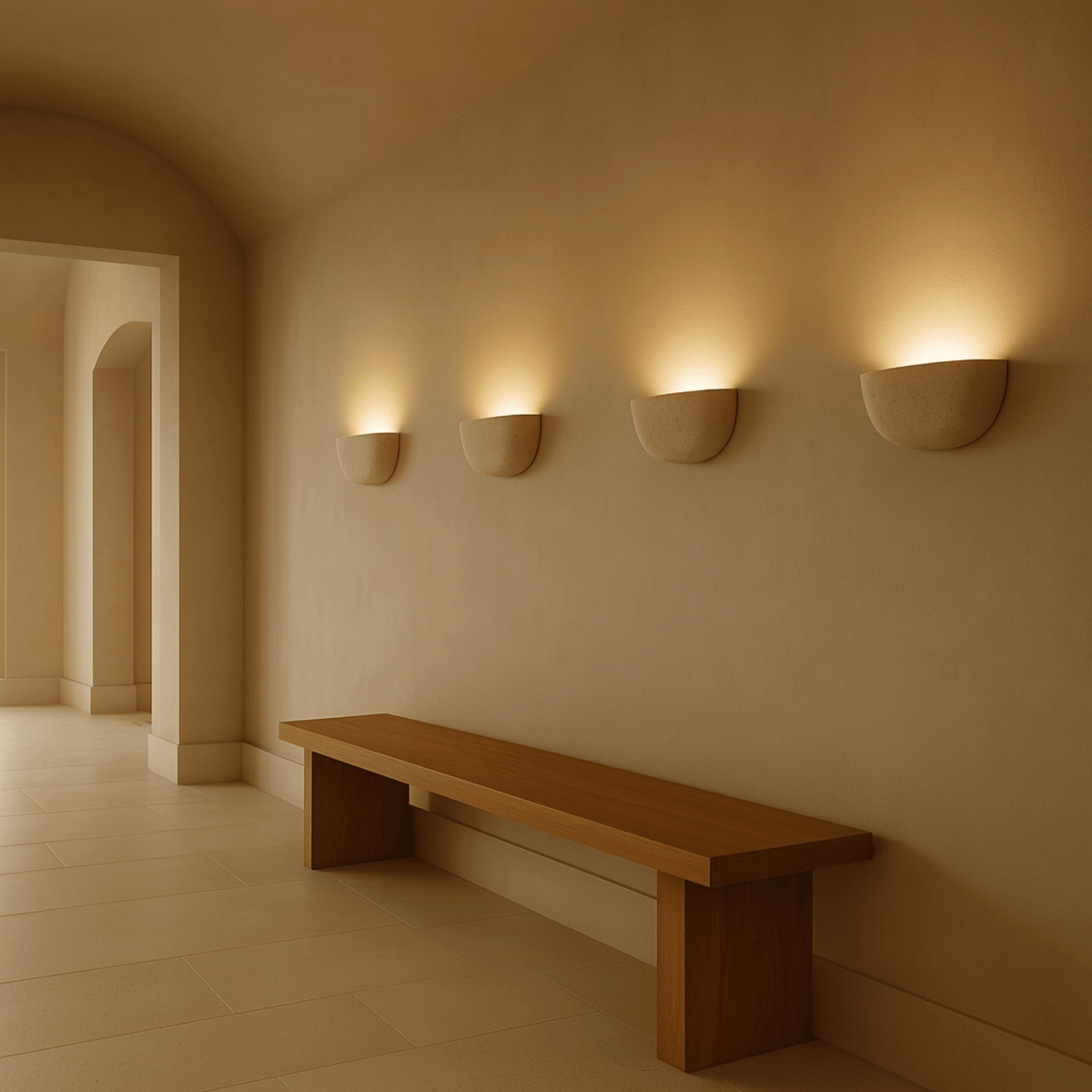 Cavelle Wabi-Sabi Travertine Wall Sconce
