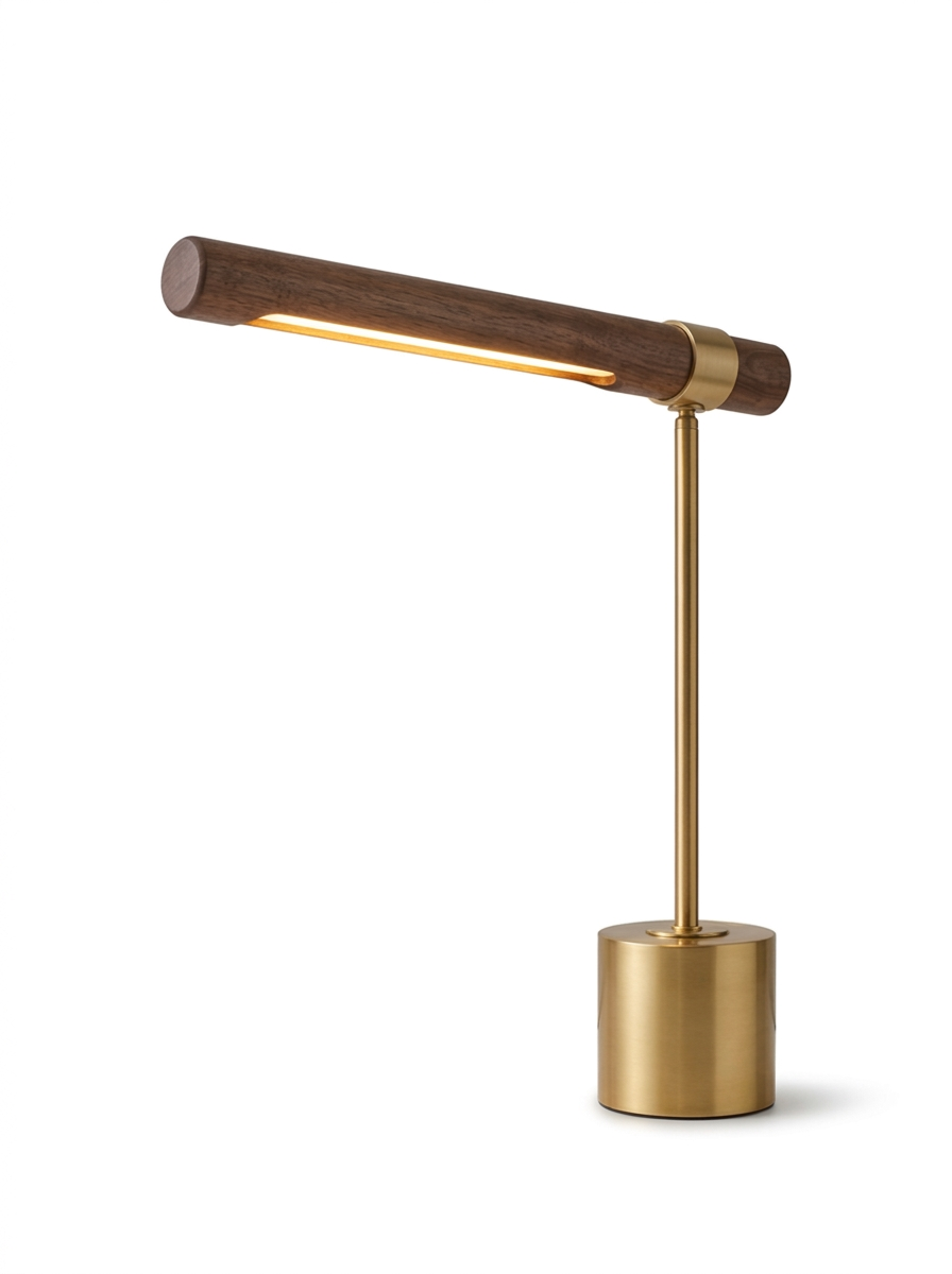 Pravena Mid-Century Brass Table Lamp