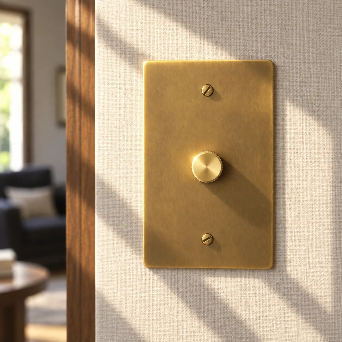 Brevanto Vintage Brass 1-Gang Rotary Dimmer Switch