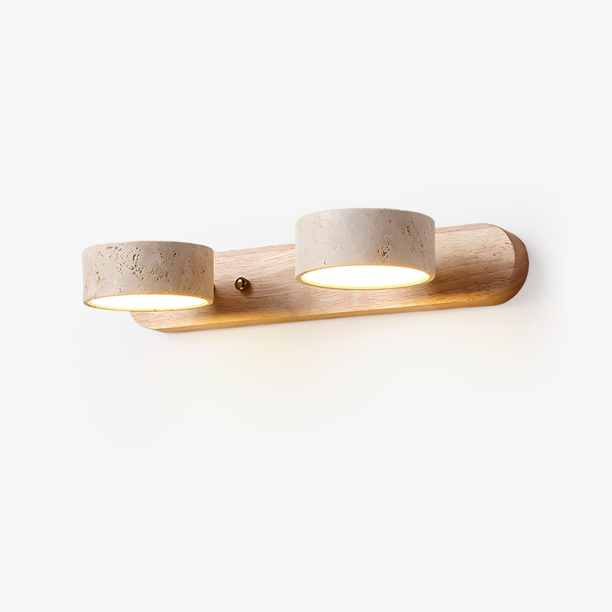 Travertine Wood Vanity Wall Light