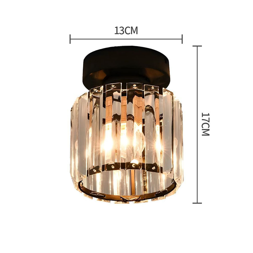 Orvella Minimalist Crystal Flush Ceiling Light
