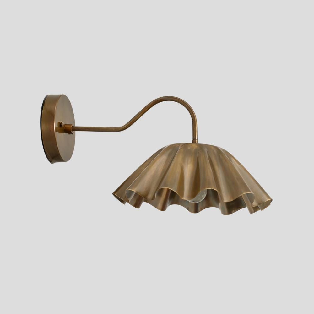 Ruffora Organic Brass Flower Wall Sconce