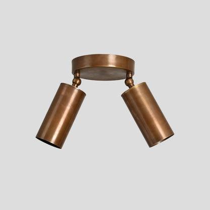 Duvessa Mid-Century Brass Twin Spot Ceiling Light