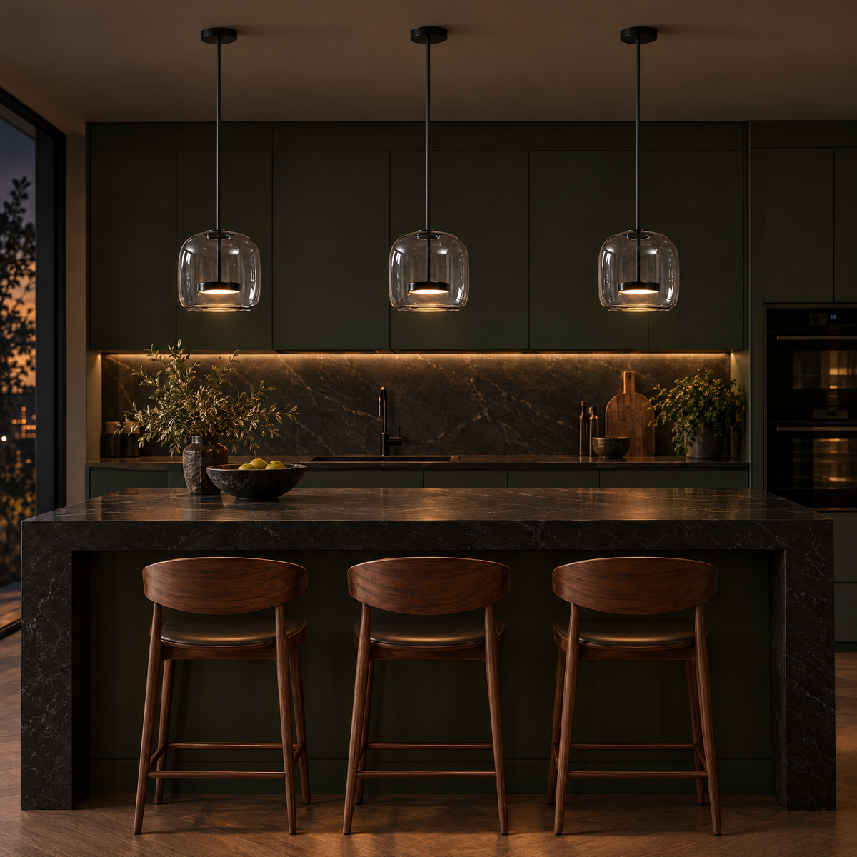 Glavira Modern Blown Glass Pendant Light