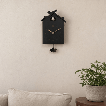 Dunmere Minimalist Wood Pendulum Cuckoo Clock