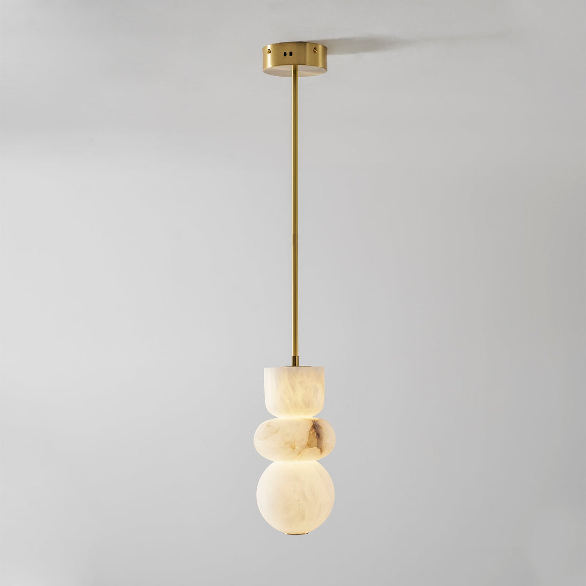 Stacked Alabaster Pendant Light