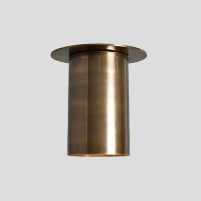 Tubrino Minimalist Brass Cylinder Ceiling Spotlight