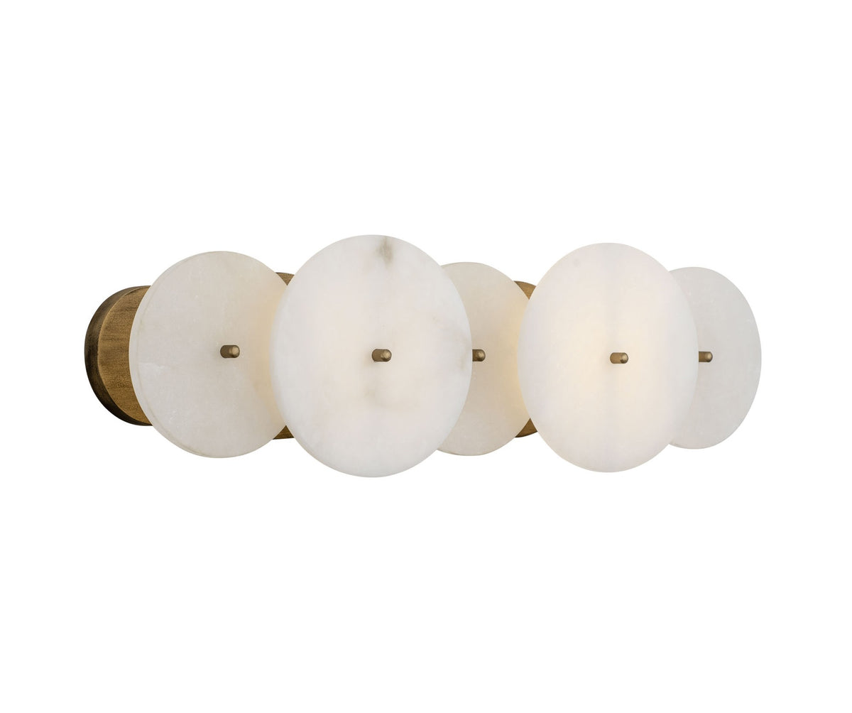 Lunavey Modern Alabaster Disc Vanity Light