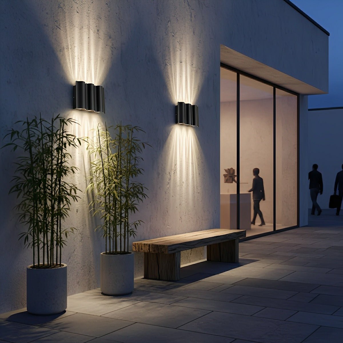 Ondaria Wave Aluminium Up Down Wall Light