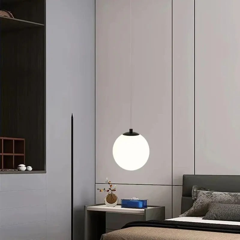 Solvara Nordic Opal Glass Globe Pendant Light