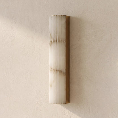 Rivenna Minimalist Fluted Alabaster Wall Light