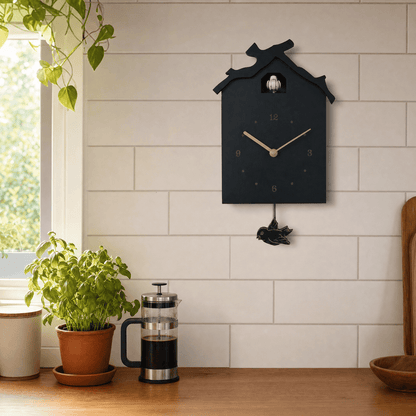 Dunmere Minimalist Wood Pendulum Cuckoo Clock