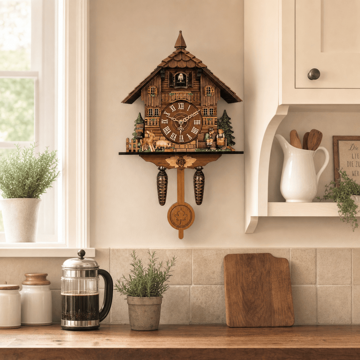 Brenvika Alpine MDF Pendulum Cuckoo Clock