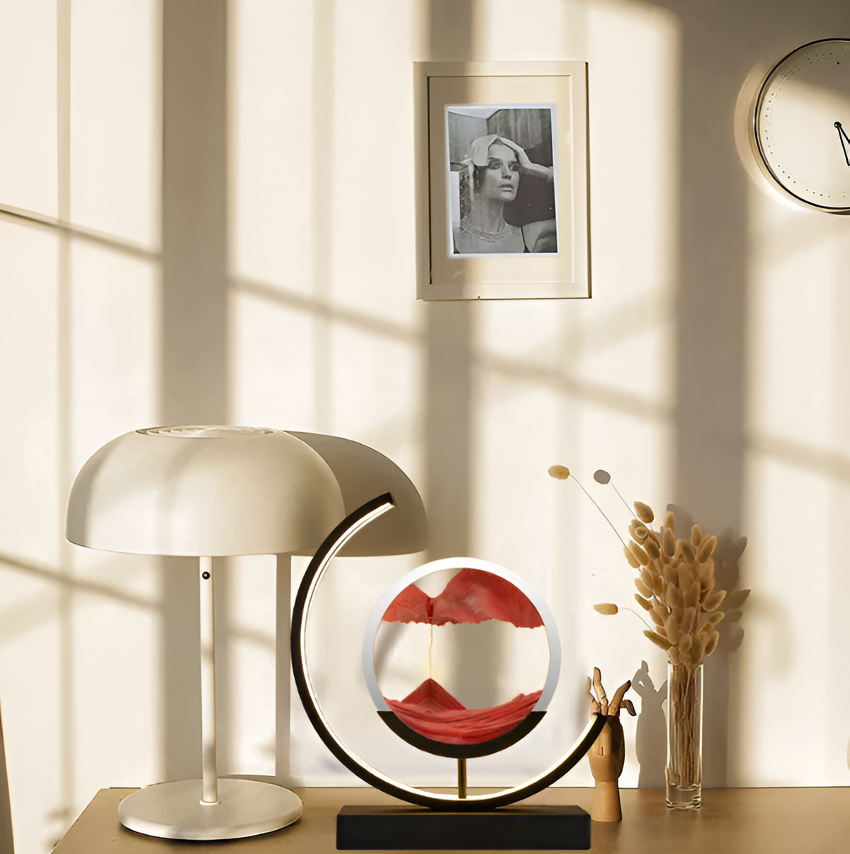Sandveil Minimalist Aluminium Sand Art Table Lamp