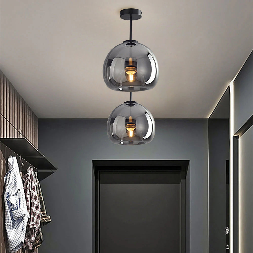 Velsora Modern Copper Glass Ceiling Light