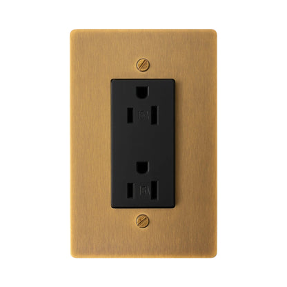 Corvanel Traditional Brass Duplex Socket Outlet