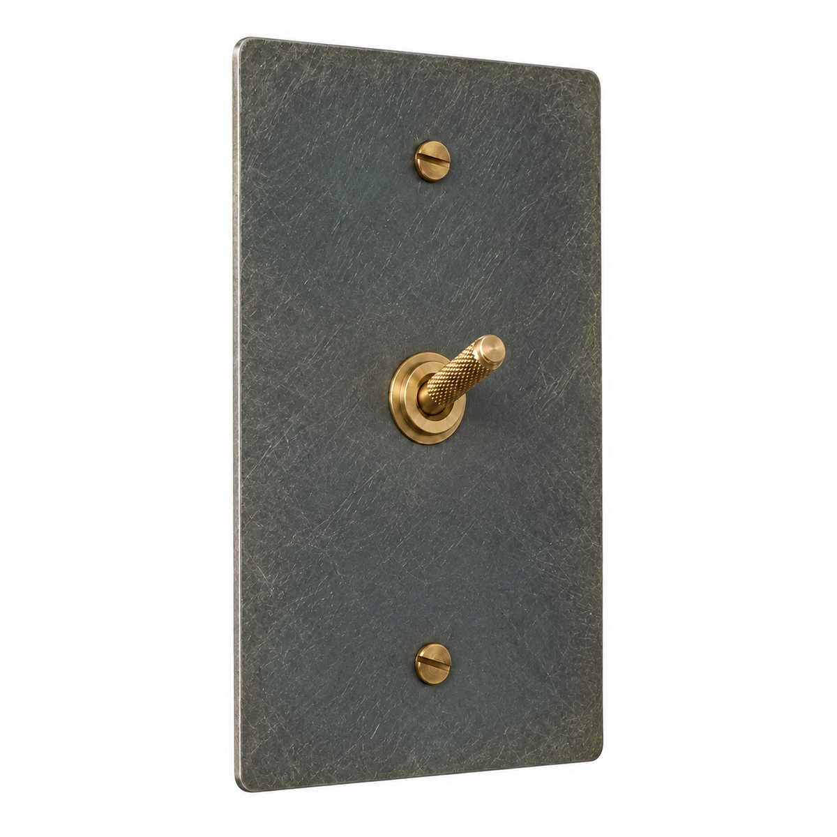 Lumareth Industrial Brass Knurled Toggle Switch